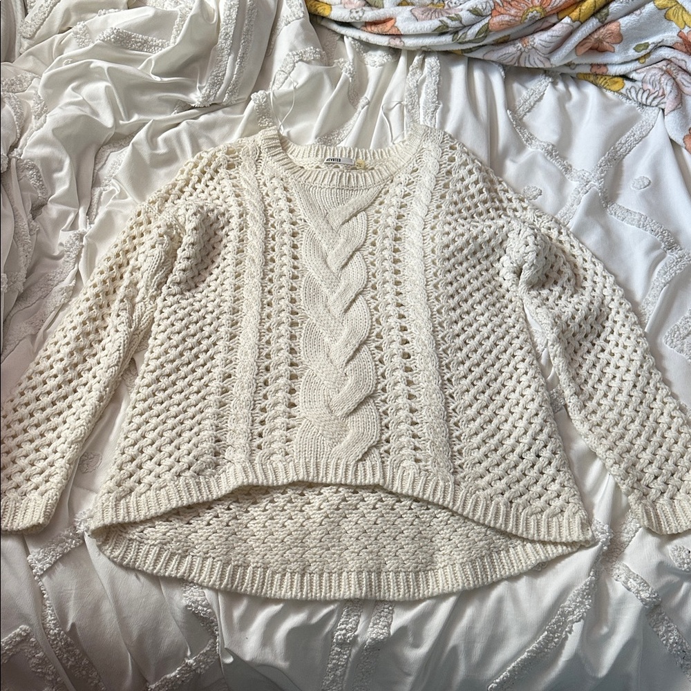Cream Cable Knit Sweater